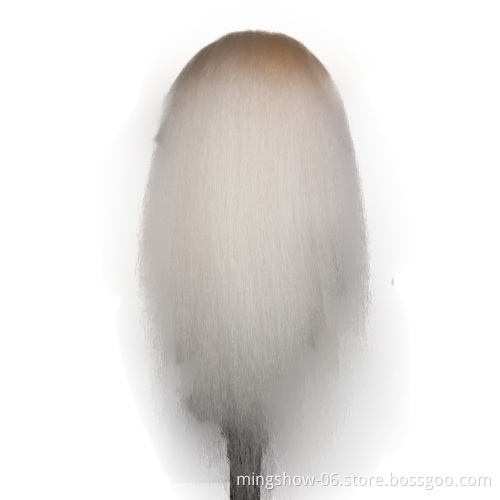 100% real human hair hairdresser doll barber mannequin hair training head